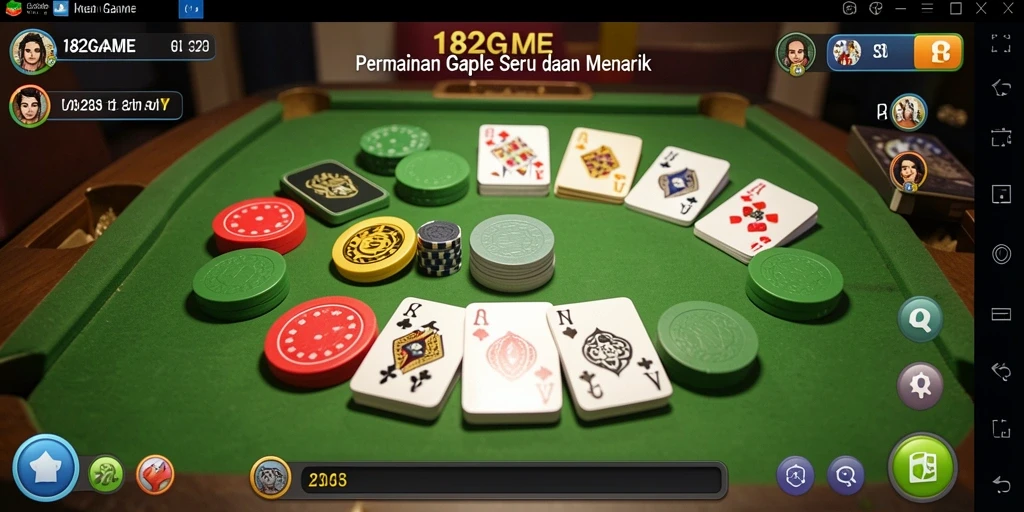 Tampilan gameplay Gaple yang penuh aksi dan tantangan.