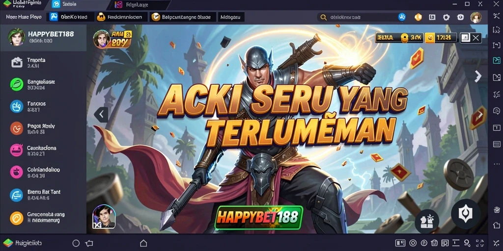 Tangkapan layar menampilkan aksi seru dari permainan HAPPYBET188.