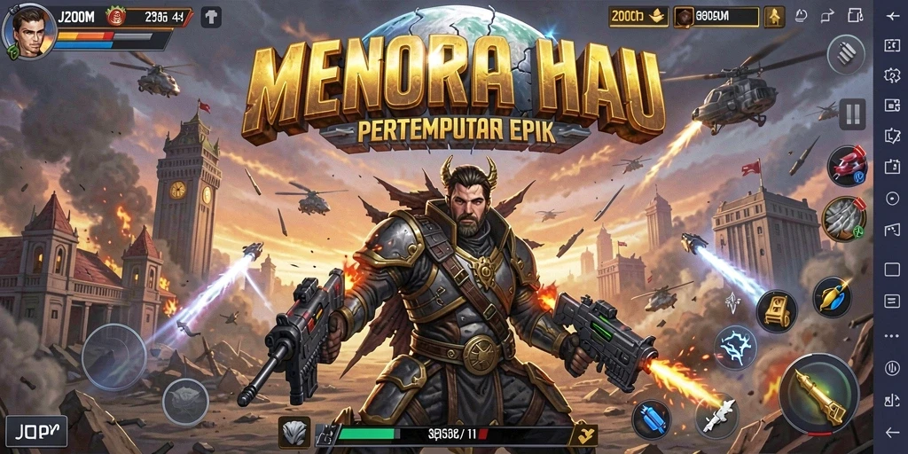 Gameplay seru menara pertahanan di J200M.
