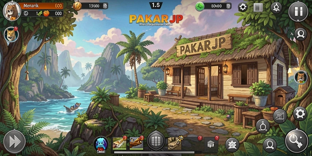 Tampilan gameplay PAKARJP dengan mekanisme Idle yang menarik.