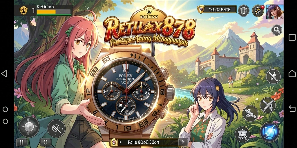 Tampilan gameplay seru dari ROLEX878 dengan karakter Anime beraksi.