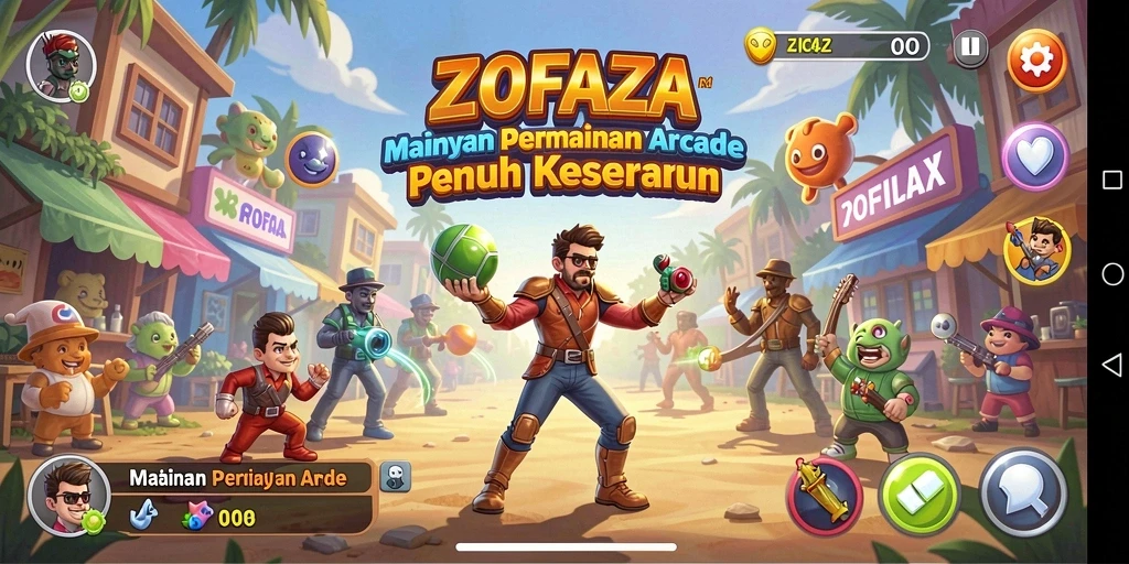 Tangkapan layar menampilkan gameplay seru dari ZOFAZA.